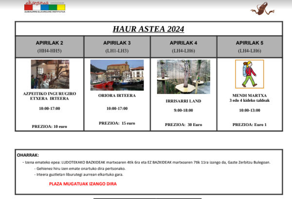 IZEN EMATEAK HASI DIRA!
