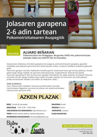 Jolasaren garapena ikastaroa