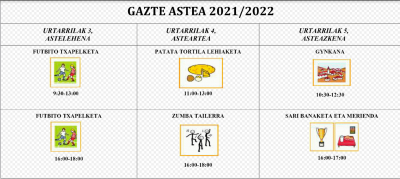 ARTXAMENDI GAZTE ASTEA 2022/23